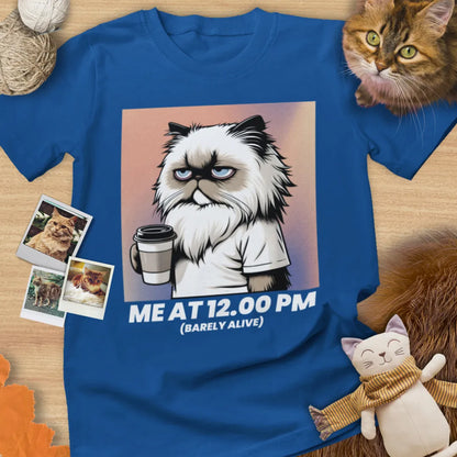 Me At 12.00 PM (Barely Alive) - Unisex Softstyle Tee Cat T-Shirt