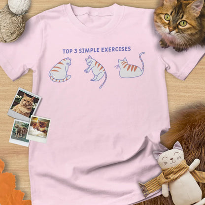 Top 3 Simple Exercise - Unisex Softstyle Tee Cat T-Shirt