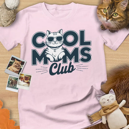 Cool Moms Club - Unisex Softstyle Tee Cat T-Shirt