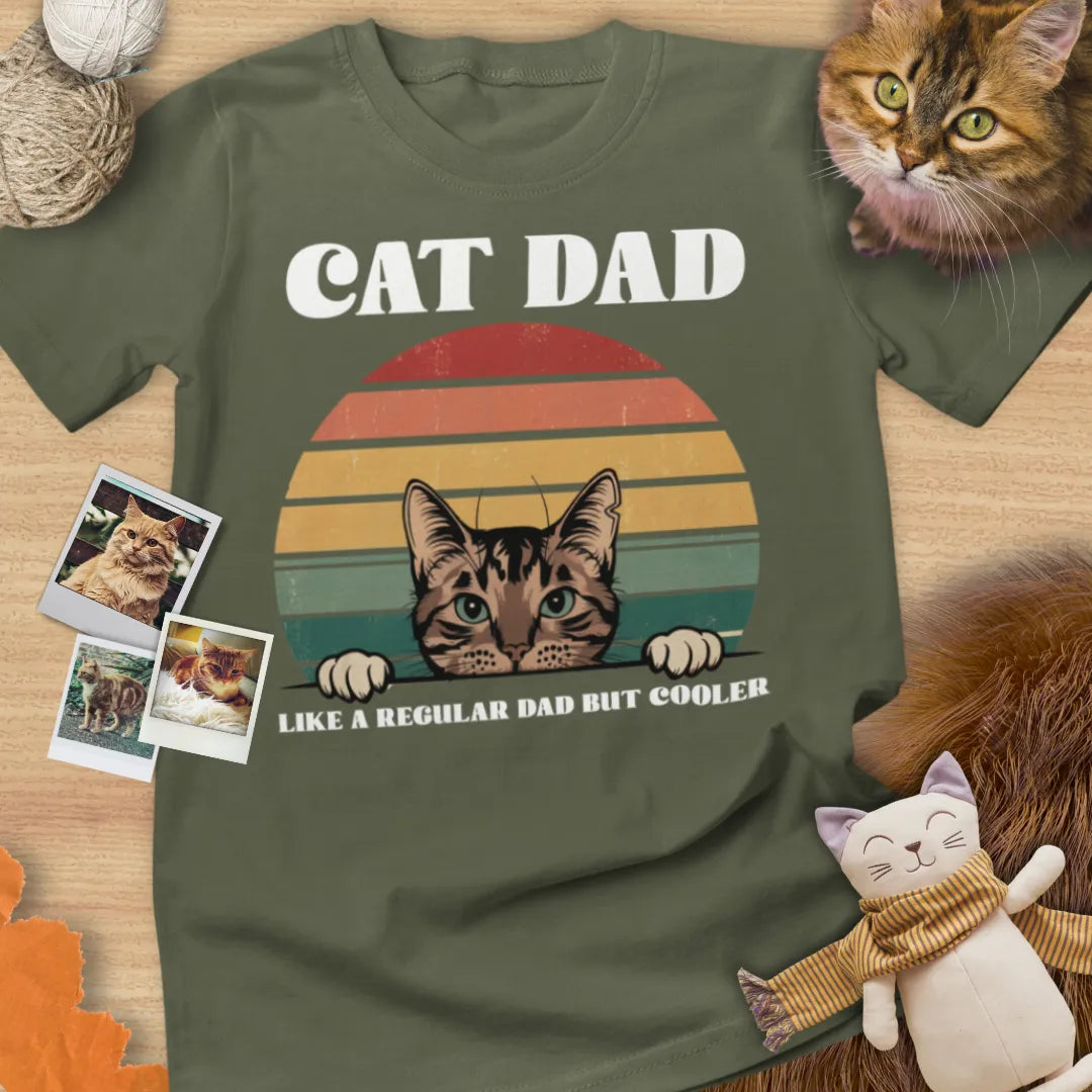 Cat Dad - Unisex Softstyle Tee Cat T-Shirt