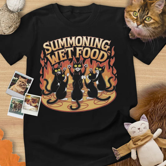 Summoning Wet Food - Unisex Softstyle Tee Cat T-Shirt