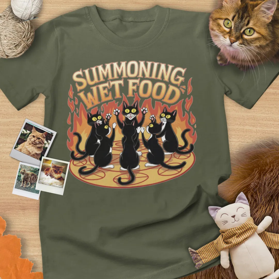 Summoning Wet Food - Unisex Softstyle Tee Cat T-Shirt