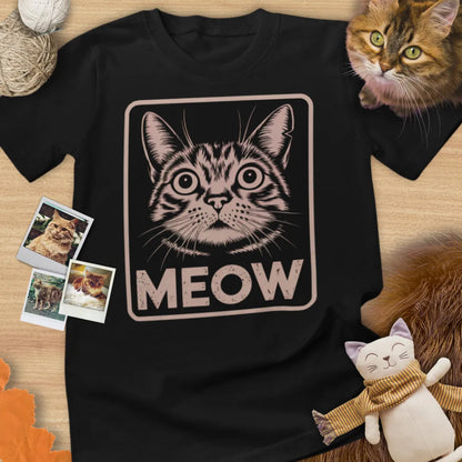 Meow - Unisex Softstyle Tee Cat T-Shirt