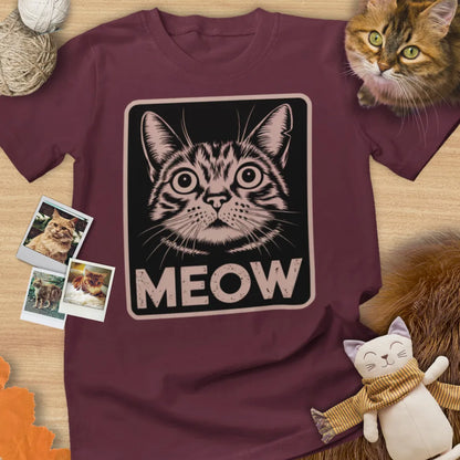 Meow - Unisex Softstyle Tee Cat T-Shirt