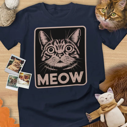 Meow - Unisex Softstyle Tee Cat T-Shirt