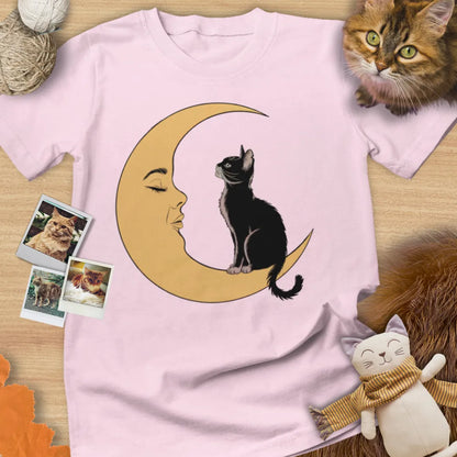 Moon Cat - Unisex Softstyle Tee Cat T-Shirt