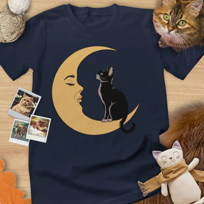 Moon Cat - Unisex Softstyle Tee Cat T-Shirt