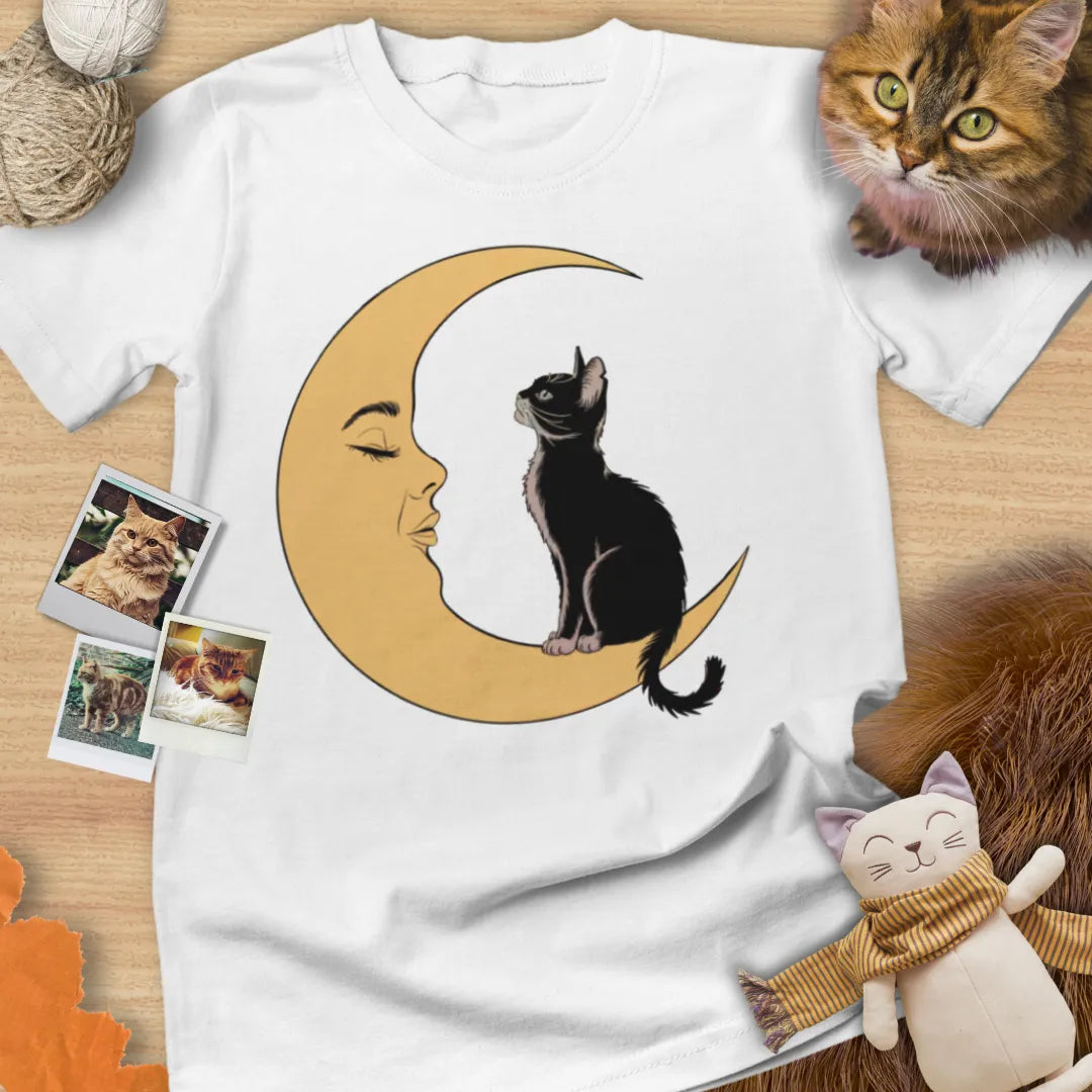 Moon Cat - Unisex Softstyle Tee Cat T-Shirt