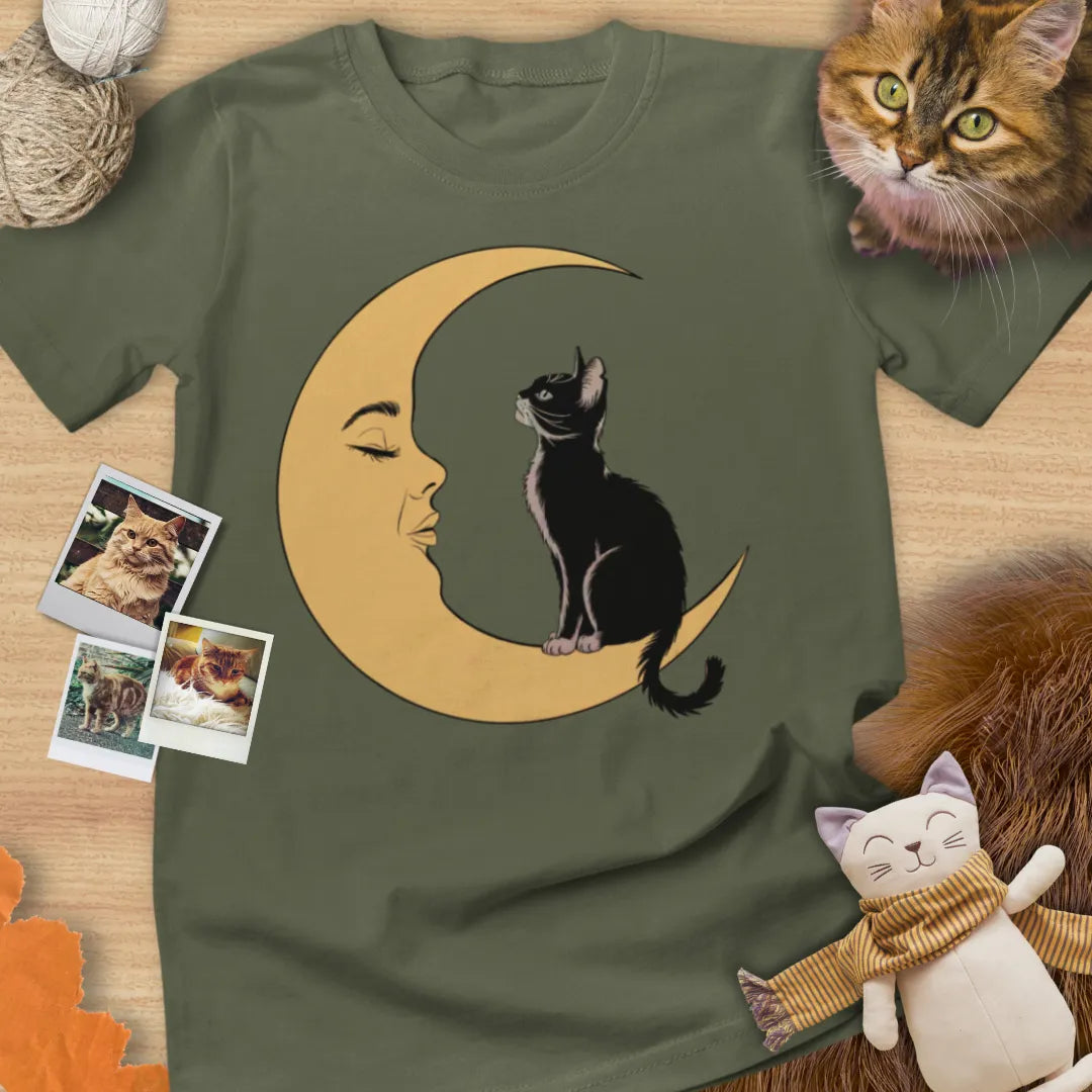 Moon Cat - Unisex Softstyle Tee Cat T-Shirt