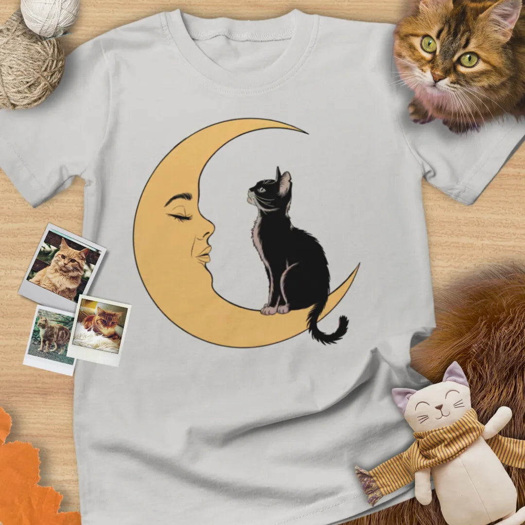 Moon Cat - Unisex Softstyle Tee Cat T-Shirt