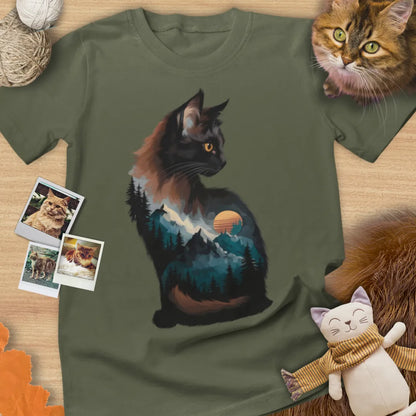 Mountain Cat - Unisex Softstyle Tee Cat T-Shirt