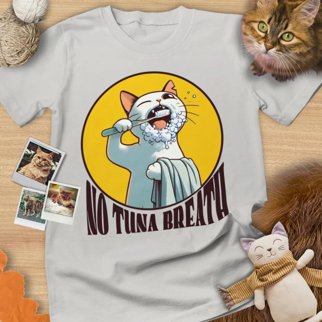 No Tuna Breath - Unisex Softstyle Tee Cat T-Shirt