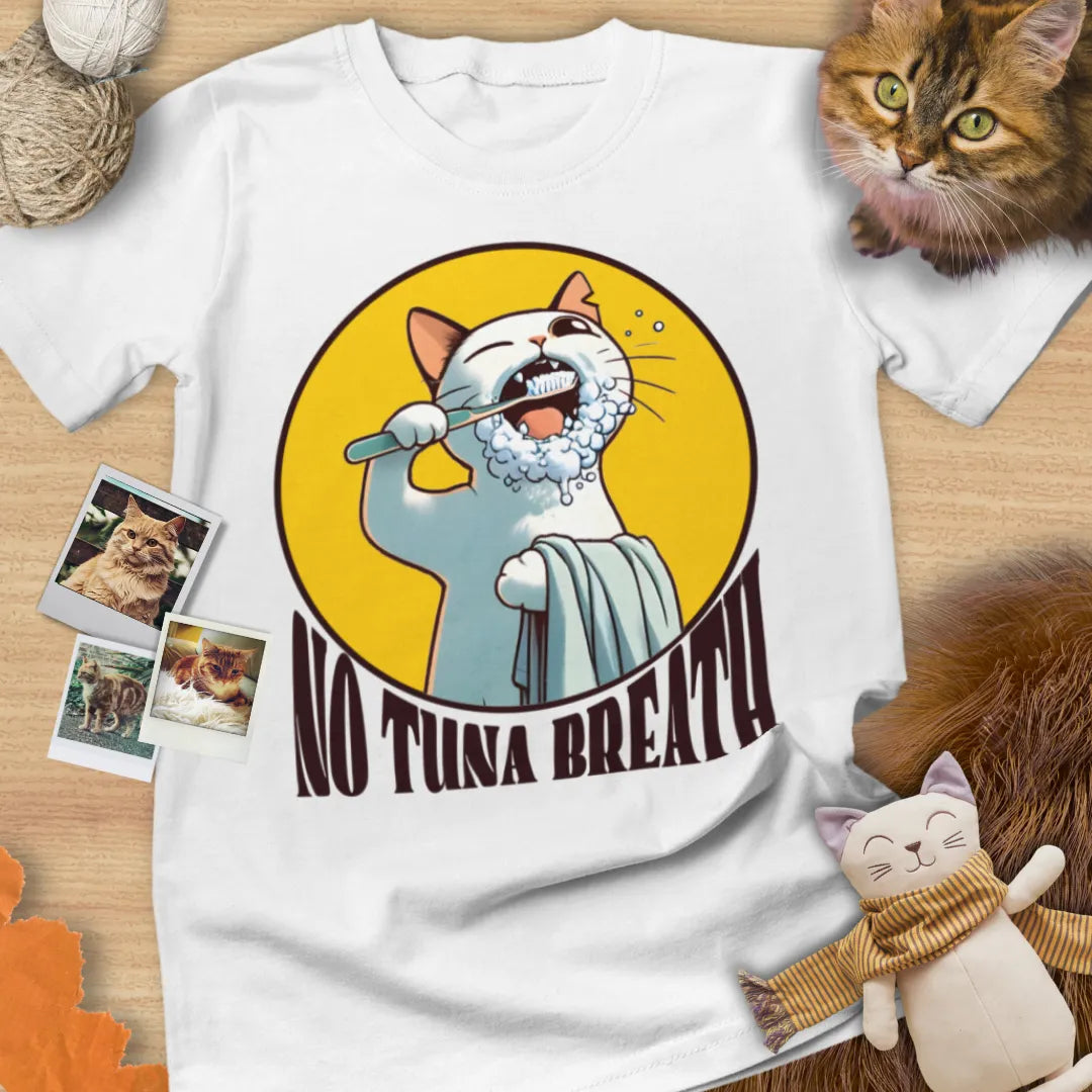 No Tuna Breath - Unisex Softstyle Tee Cat T-Shirt