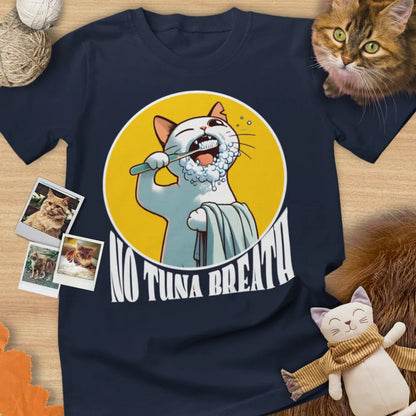 No Tuna Breath - Unisex Softstyle Tee Cat T-Shirt