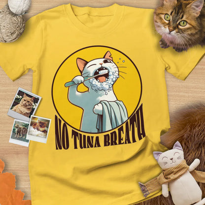 No Tuna Breath - Unisex Softstyle Tee Cat T-Shirt