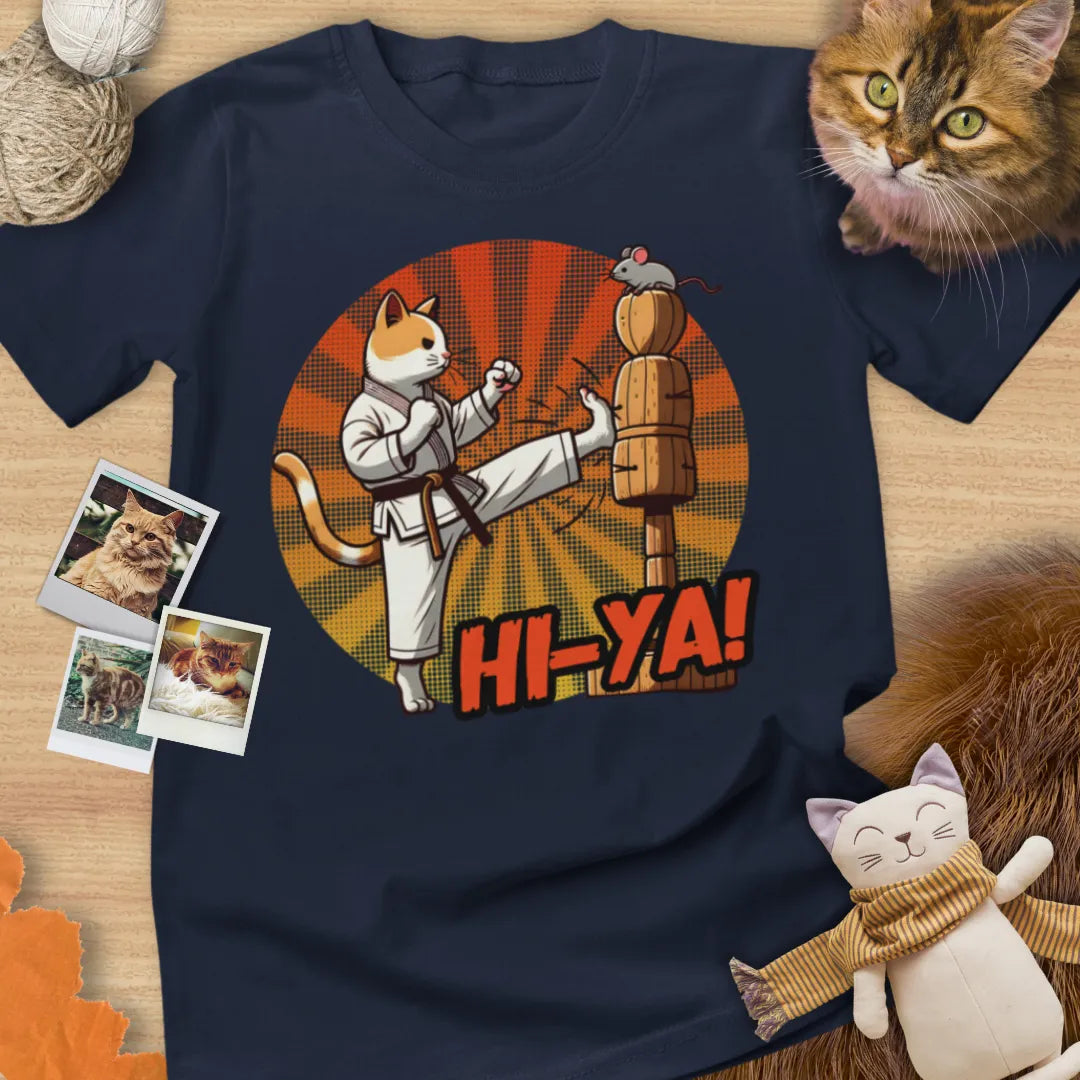 Hi-Ya! Karate Cat - Unisex Softstyle Tee Cat T-Shirt