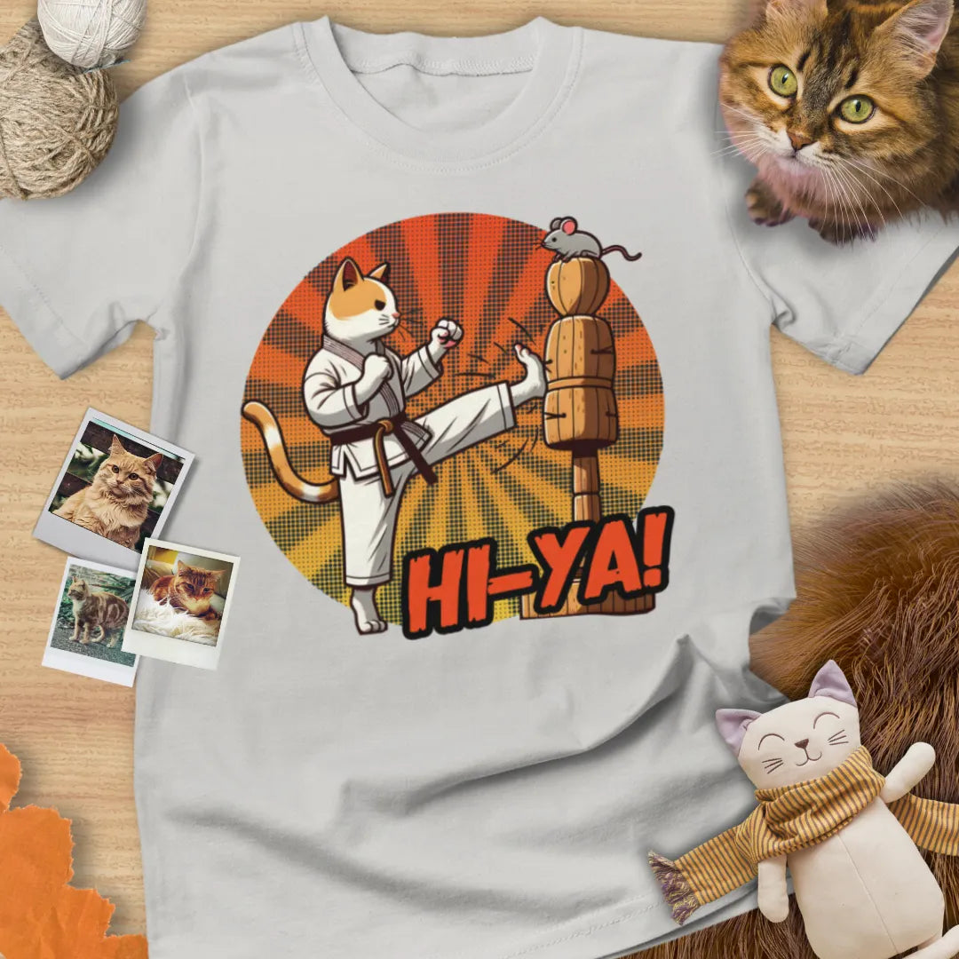 Hi-Ya! Karate Cat - Unisex Softstyle Tee Cat T-Shirt