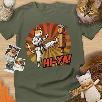 Hi-Ya! Karate Cat - Unisex Softstyle Tee Cat T-Shirt