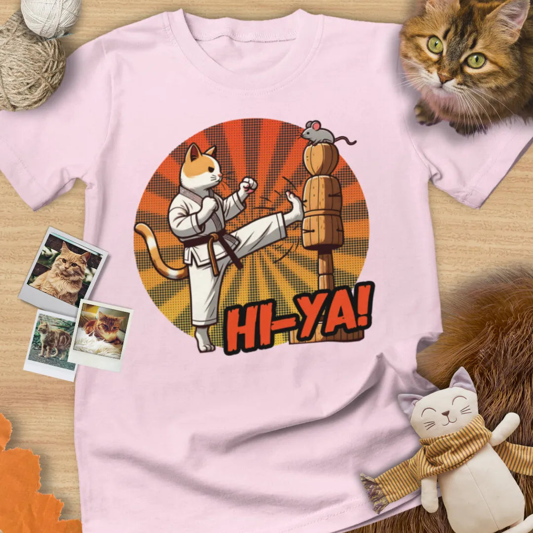 Hi-Ya! Karate Cat - Unisex Softstyle Tee Cat T-Shirt