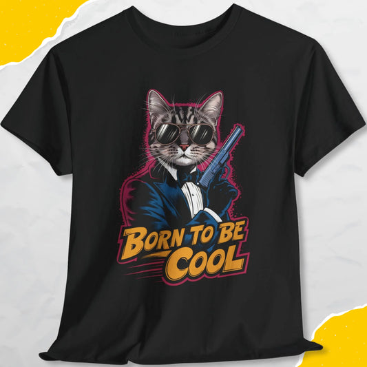 Born To Be Cool - Unisex Softstyle Tee Cat T-Shirt