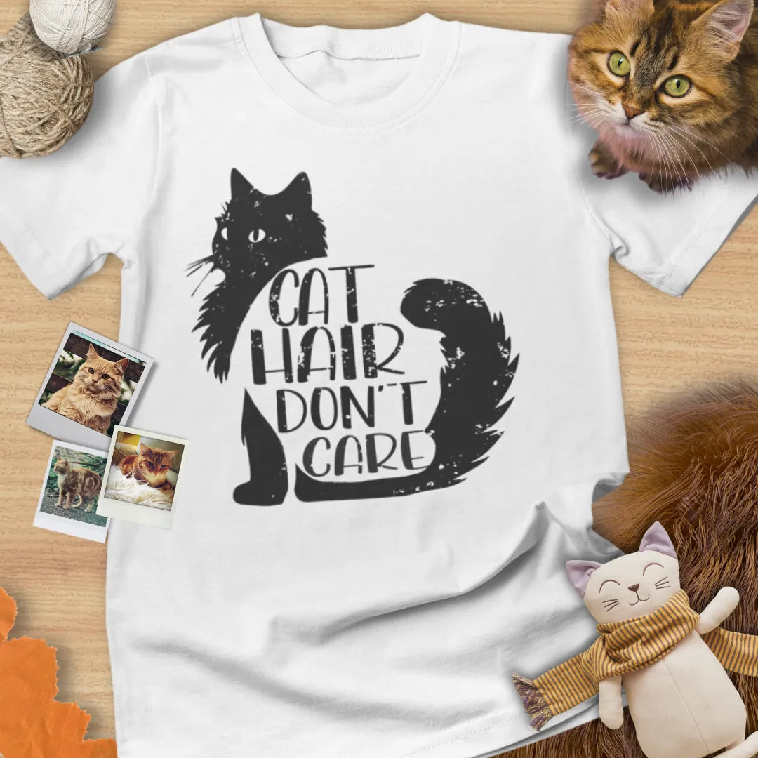 Cat Hair Don't Care - Unisex Softstyle Tee Cat T-Shirt