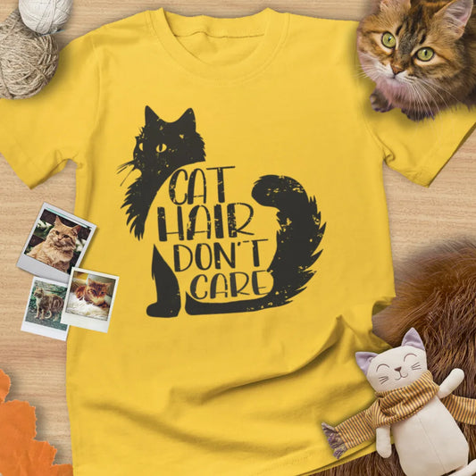 Cat Hair Don't Care - Unisex Softstyle Tee Cat T-Shirt