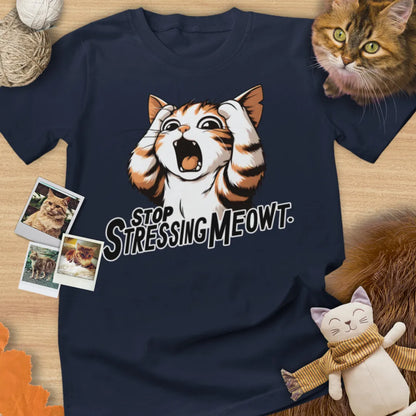 Stop Stressing Meowt - Unisex Softstyle Tee Cat T-Shirt