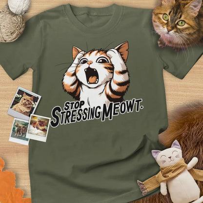 Stop Stressing Meowt - Unisex Softstyle Tee Cat T-Shirt