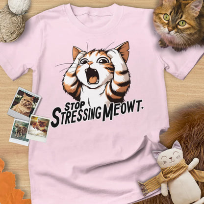 Stop Stressing Meowt - Unisex Softstyle Tee Cat T-Shirt