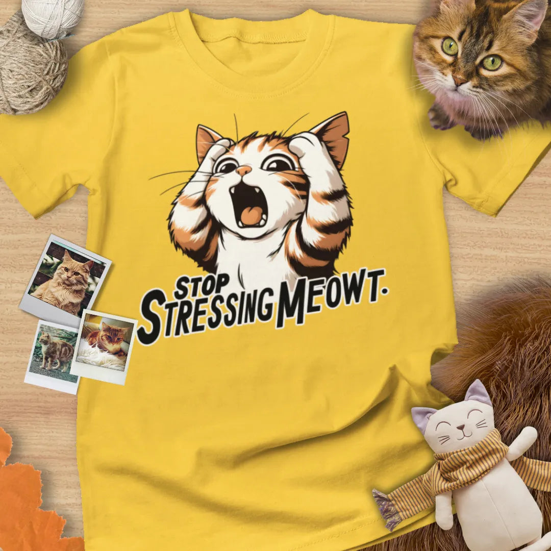 Stop Stressing Meowt - Unisex Softstyle Tee Cat T-Shirt