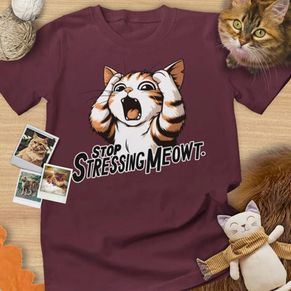 Stop Stressing Meowt - Unisex Softstyle Tee Cat T-Shirt