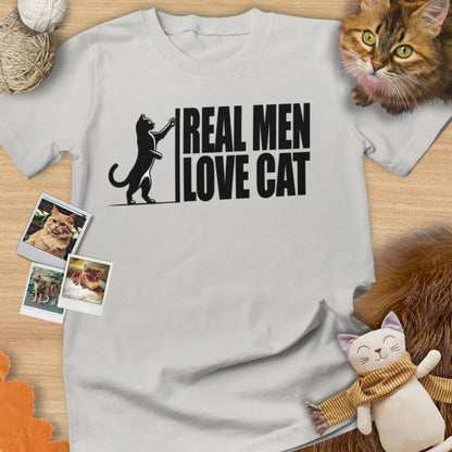 Real Men Loves Cat - Unisex Softstyle Tee Cat T-Shirt