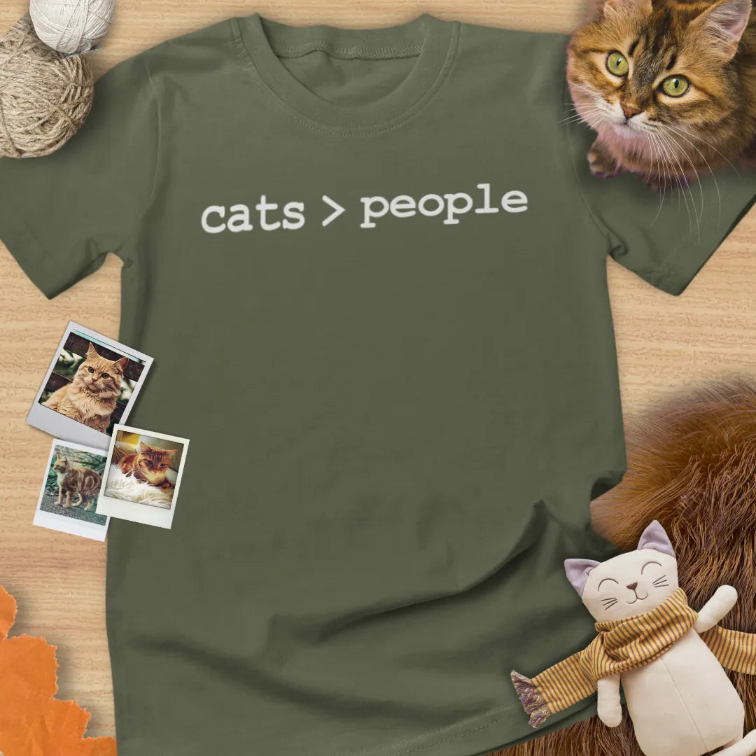 Cats > People - Unisex Softstyle Tee Cat T-Shirt