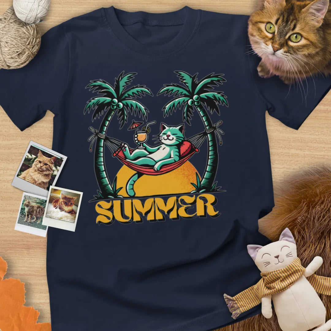 Summer - Unisex Softstyle Tee Cat T-Shirt