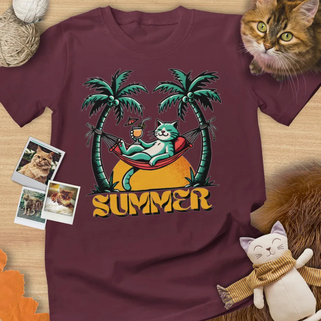 Summer - Unisex Softstyle Tee Cat T-Shirt