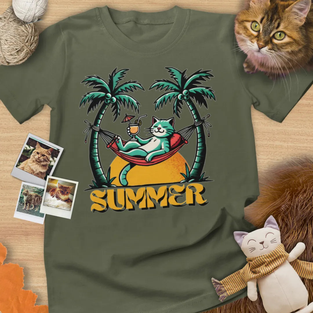 Summer - Unisex Softstyle Tee Cat T-Shirt