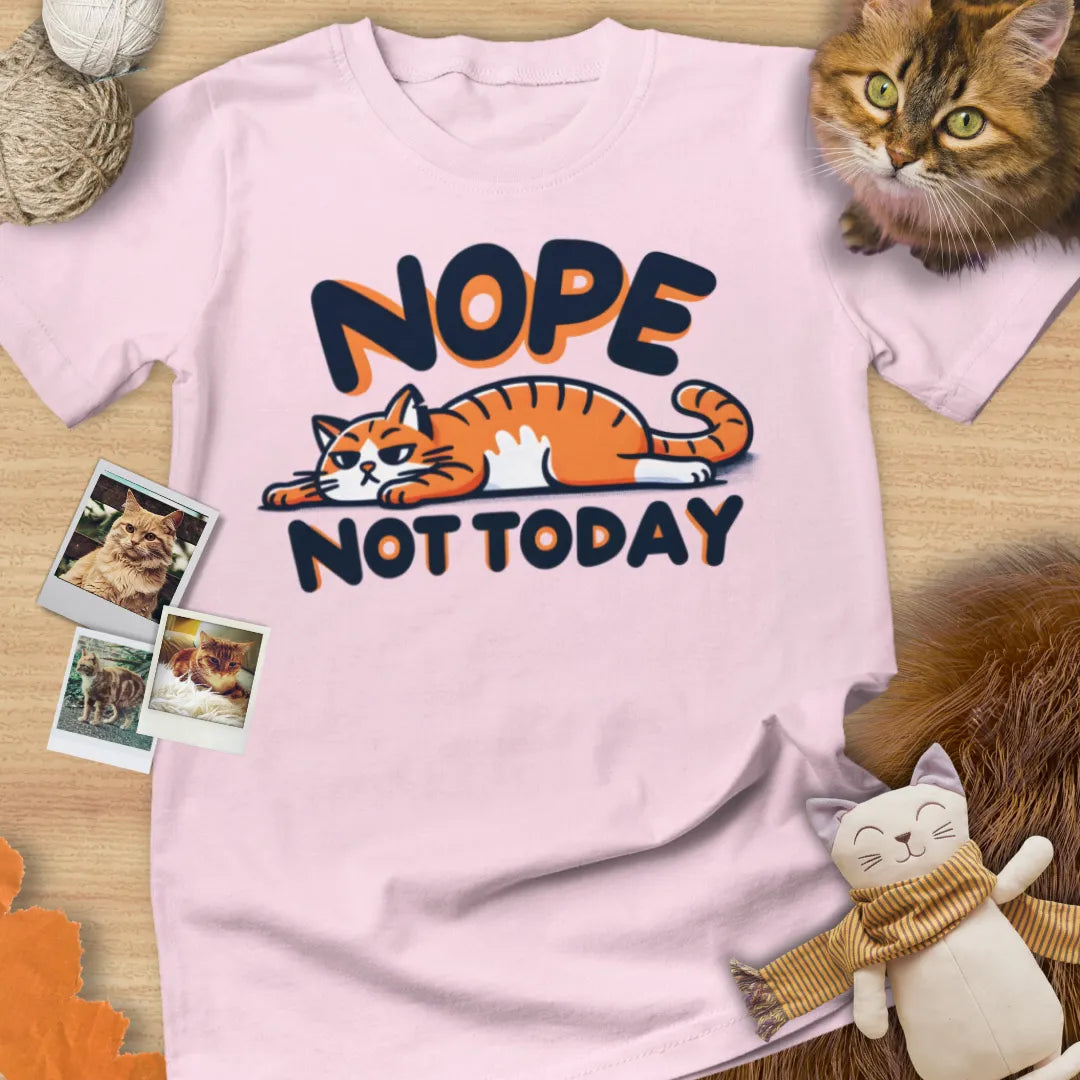 Nope Not Today - Unisex Softstyle Tee Cat T-Shirt