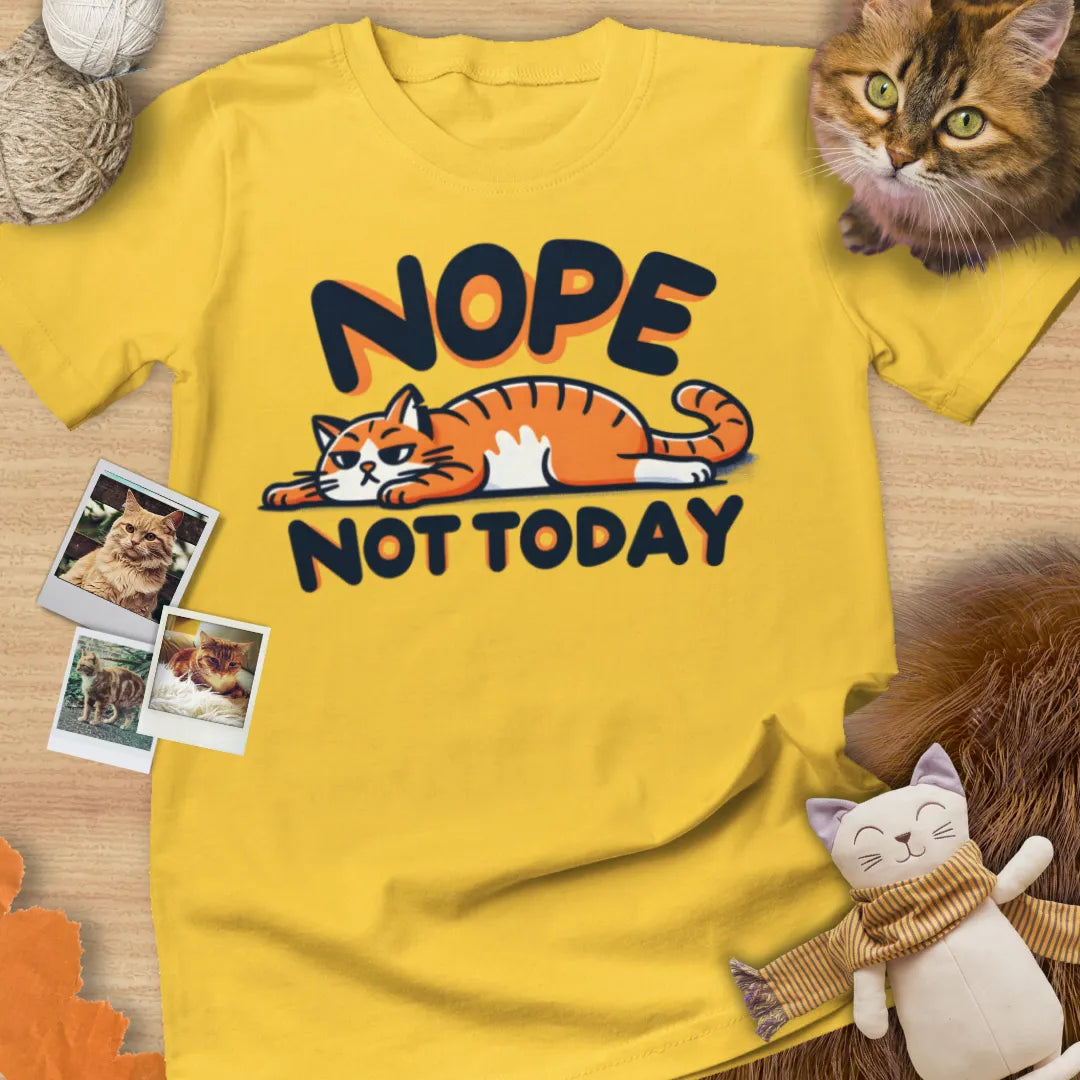 Nope Not Today - Unisex Softstyle Tee Cat T-Shirt