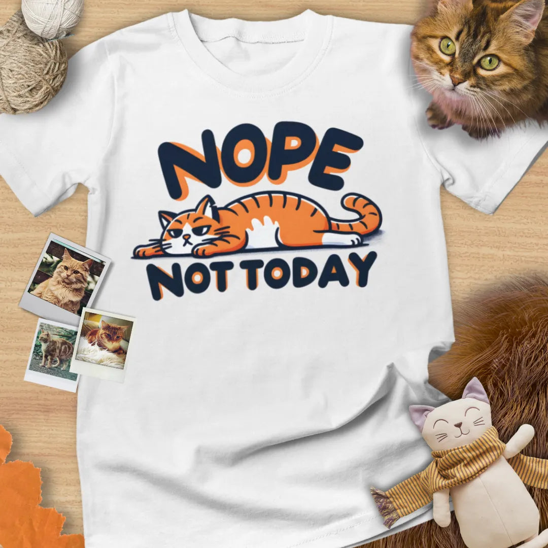 Nope Not Today - Unisex Softstyle Tee Cat T-Shirt