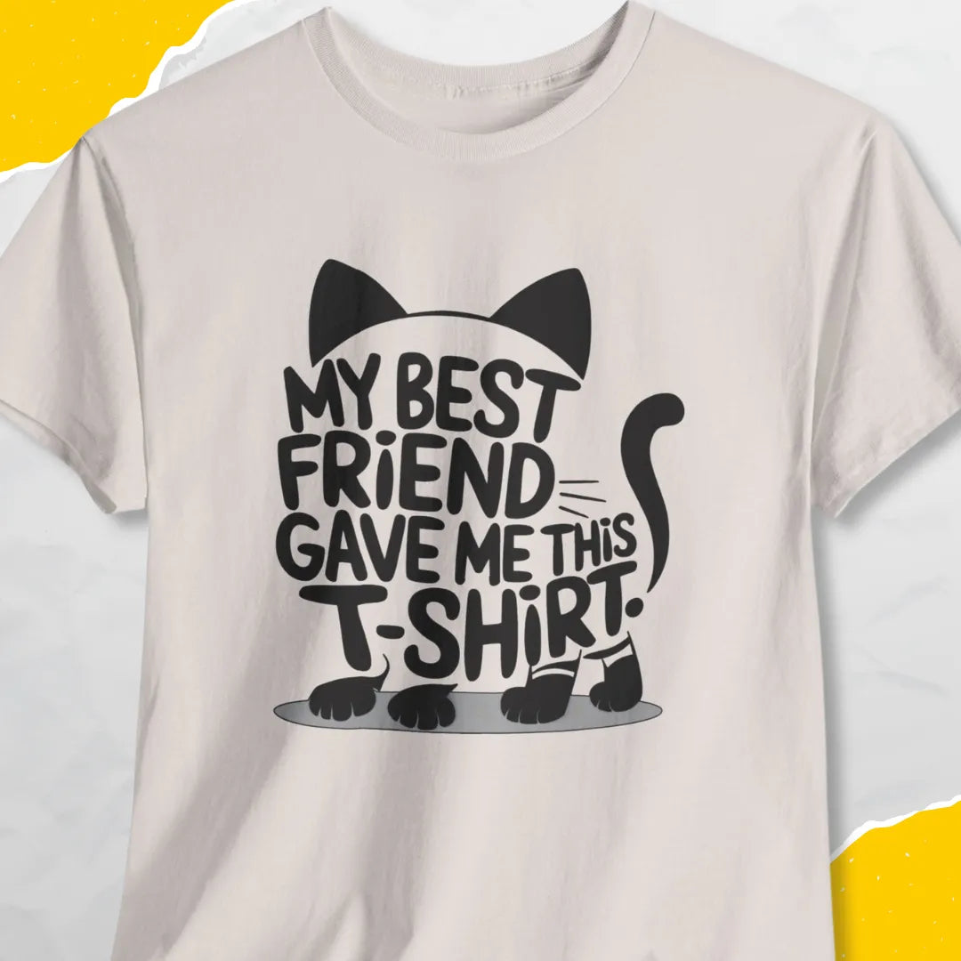 My Best Friend Gave Me This T-shirt - Unisex Softstyle Tee Cat T-Shirt