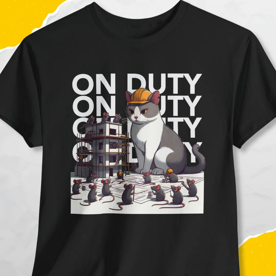 On Duty - Unisex Softstyle Tee Cat T-Shirt