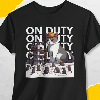 On Duty - Unisex Softstyle Tee Cat T-Shirt