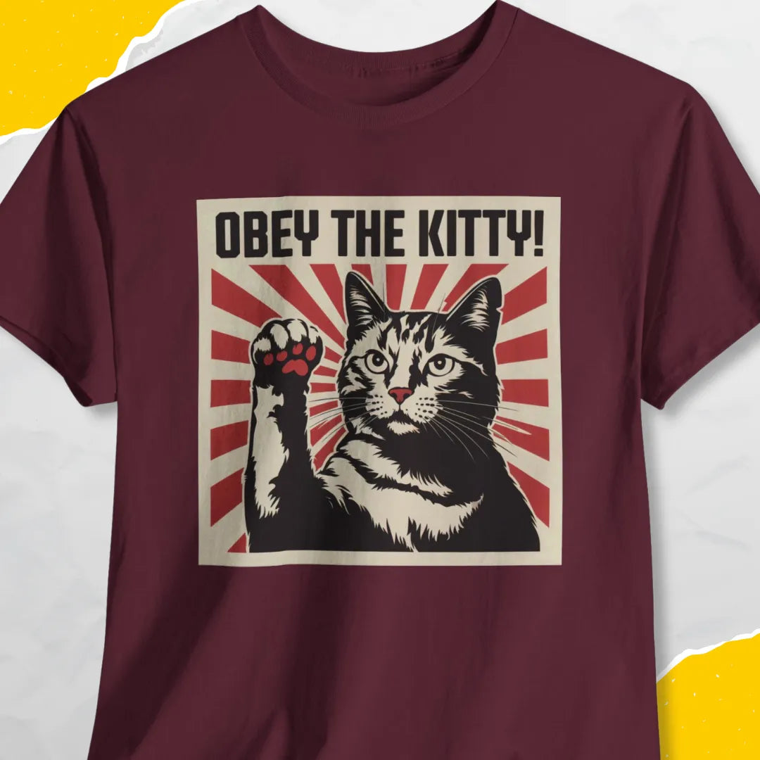 Obey The Kitty - Unisex Softstyle Tee Cat T-Shirt