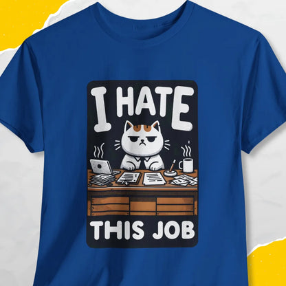 I Hate This Job - Unisex Softstyle Tee Cat T-Shirt