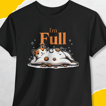 I'm Full - Unisex Softstyle Tee Cat T-Shirt