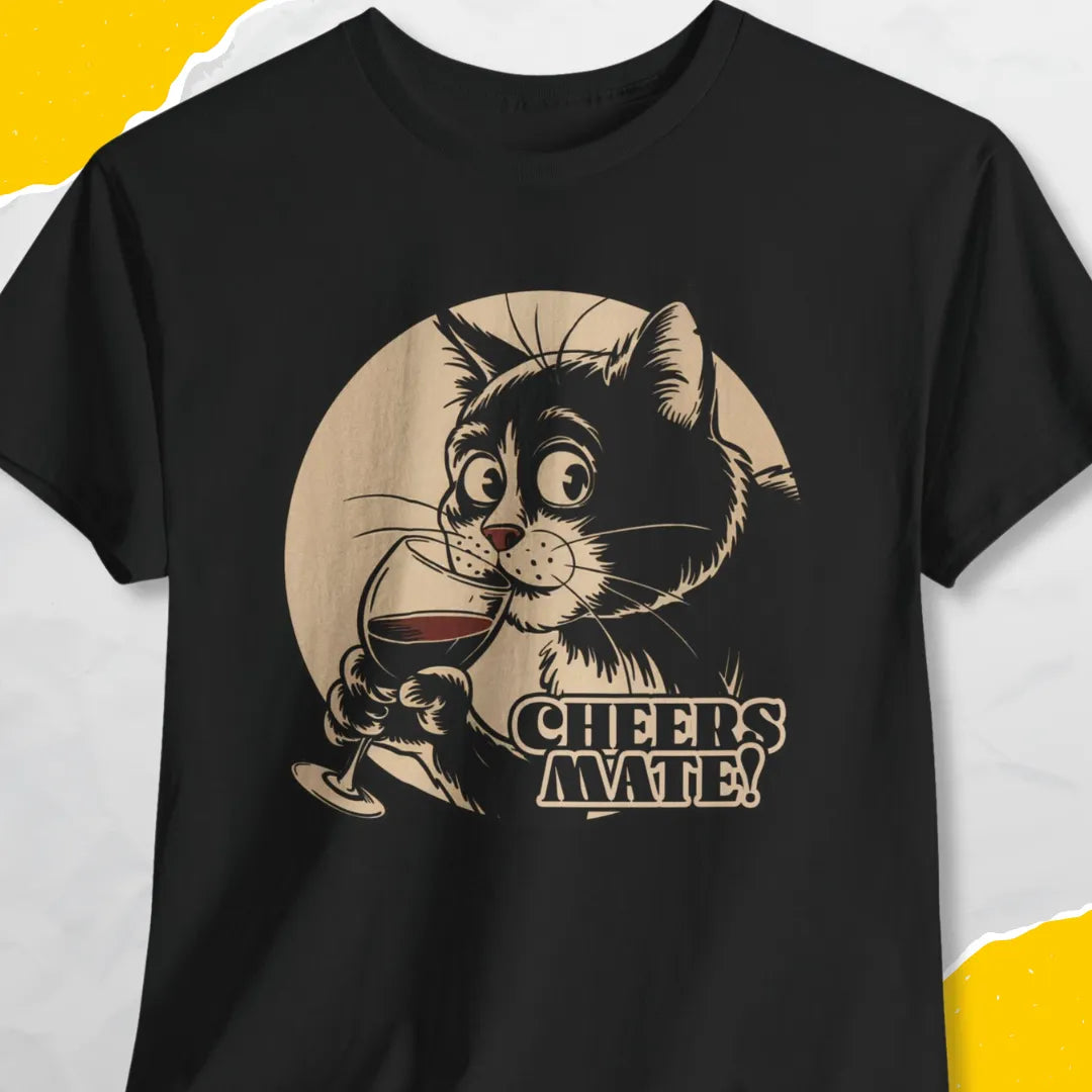 Cheers Mate - Unisex Softstyle Tee Cat T-Shirt