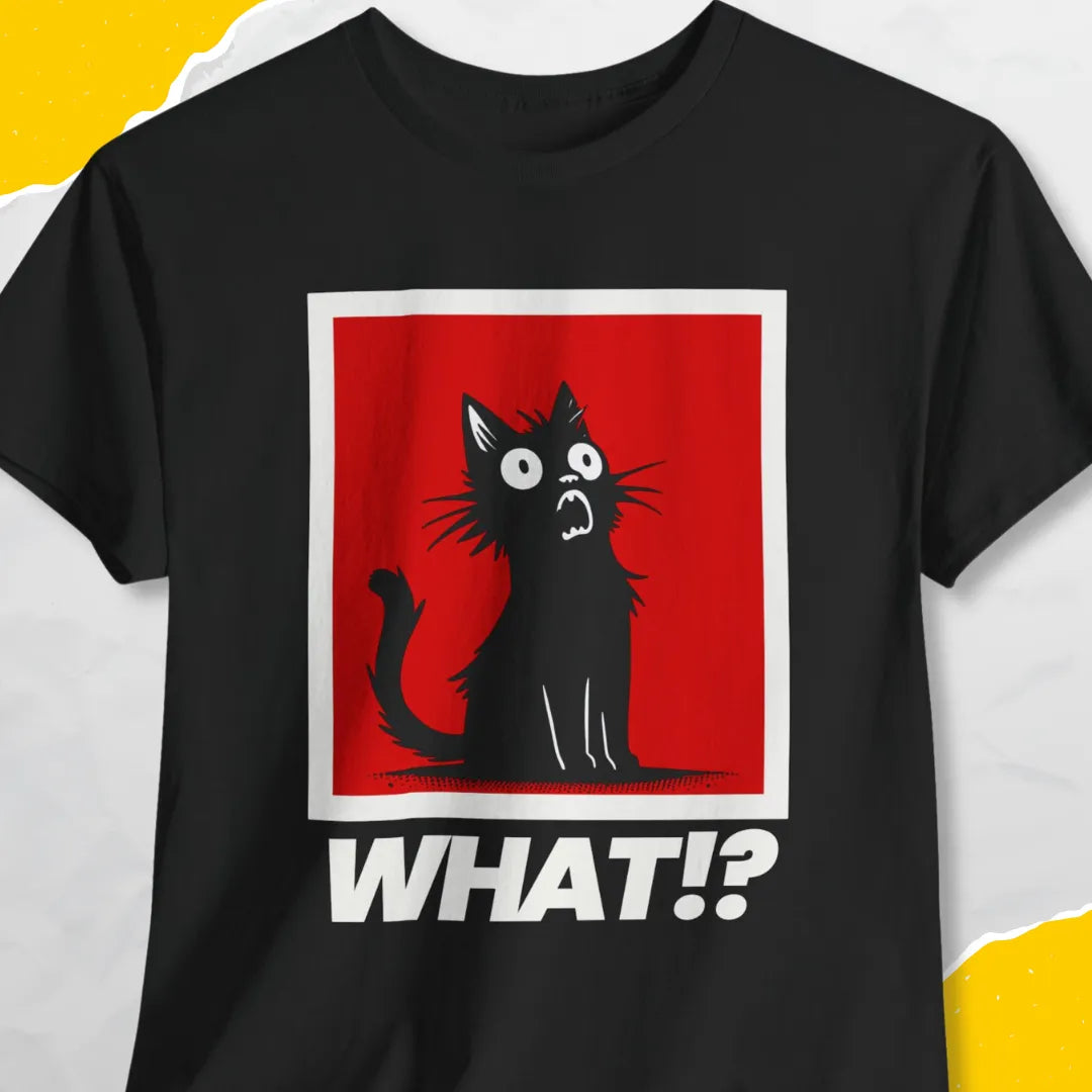 What!? - Unisex Softstyle Tee Cat T-Shirt