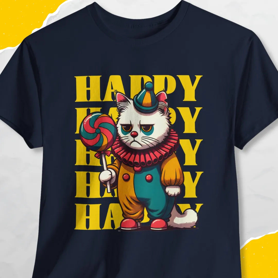 Happy - Unisex Softstyle Tee Cat T-Shirt