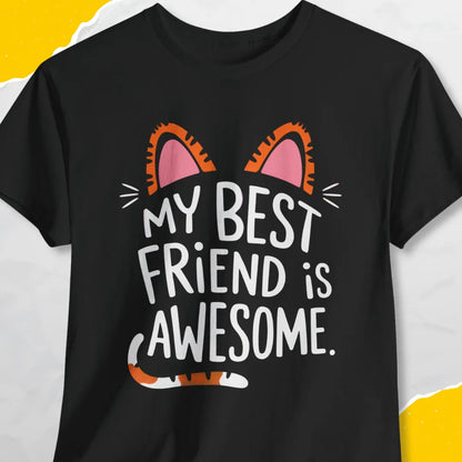 My Best Friend Is Awesome - Unisex Softstyle Tee Cat T-Shirt