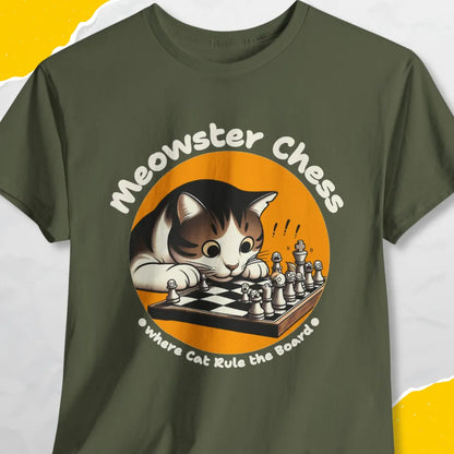 Meowster Chess Where Cat Rule The Board - Unisex Softstyle Tee Cat T-Shirt